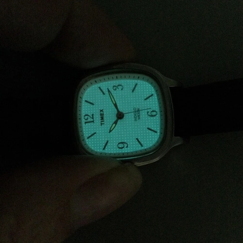Timex Indiglo Womens Watch 26mm White Dial Brown Leather T24001 New Battery
